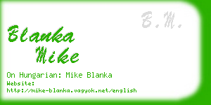 blanka mike business card